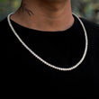 Load image into Gallery viewer, Square Cut Tennis Chain 4mm