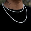 Load image into Gallery viewer, Square Cut Tennis Chain 4mm
