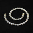 Load image into Gallery viewer, Clustered Tennis Necklace (10mm) in Yellow Gold