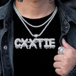 Load image into Gallery viewer, Custom Double Crowned Dripping Name Necklace