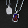 Load image into Gallery viewer, Diamond Custom Rectangle Picture Photo Necklace In White Yellow Rose Gold DRMD Jewelry