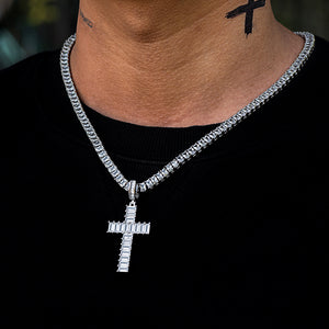 Baguette Cross Necklaces