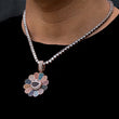 Load image into Gallery viewer, Iced Out Spinning Sunflower Necklace