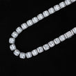 Load image into Gallery viewer, Glacier Clustered Tennis Chain in White Gold