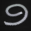 Load image into Gallery viewer, Spiked Cuban Link Chain (30mm) in White Gold
