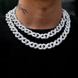 Load image into Gallery viewer, Infinity Link Chain (15mm) in White Gold
