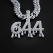 Load image into Gallery viewer, Custom Dripping Number Necklaces