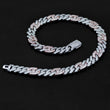 Load image into Gallery viewer, Two-Tone Prong Baguette Curb Chain (12mm) Rose/White Gold