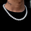 Load image into Gallery viewer, Clustered Tennis Necklace (10mm) in White Gold