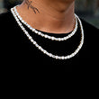 Load image into Gallery viewer, Round & Square Cut Tennis Chain 6mm