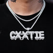 Load image into Gallery viewer, Custom Double Crowned Dripping Name Necklace