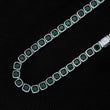 Load image into Gallery viewer, Green Stone Glacier Clustered Tennis Chain in White Gold