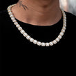Load image into Gallery viewer, Clustered Tennis Necklace (10mm) in Yellow Gold
