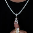 Load image into Gallery viewer, Iced City Font Single Letter Necklace+Chain
