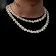 Load image into Gallery viewer, Clustered Tennis Necklace (10mm) in Yellow Gold