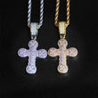 Load image into Gallery viewer, Diamond Round Cross Pendant