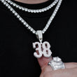 Load image into Gallery viewer, Custom City Font Number Necklaces