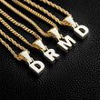 Load image into Gallery viewer, Solid Block Single Letter Necklace+Chain