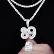 Load image into Gallery viewer, Custom Baguette Number Necklaces