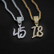 Load image into Gallery viewer, Custom Brush Paint Font Number Necklace