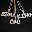 Load image into Gallery viewer, Custom Baguette Letter Name Necklaces