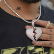 Load image into Gallery viewer, Iced Out Broken Heart Necklaces Pendant