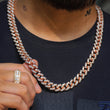 Load image into Gallery viewer, Large Stone Diamond Cuban Link Chain (10mm) in Rose Gold