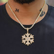 Load image into Gallery viewer, Iced Baguette Snowflake Necklace