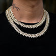 Load image into Gallery viewer, Diamond Spiked Link Chain (15mm) in Yellow Gold
