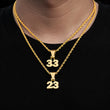 Load image into Gallery viewer, Custom Solid Block Number Necklaces