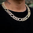 Load image into Gallery viewer, Iced Figaro Chain (19mm) in Yellow Gold