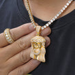 Load image into Gallery viewer, Iced diamond Medium Jesus Necklace Pendant