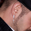 Load image into Gallery viewer, Hanging Cross Earrings - Pair in 925 Sterling Silver