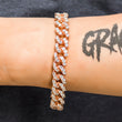 Load image into Gallery viewer, Large Stone Diamond Cuban Link Bracelet (10mm) in Rose Gold