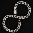 Load image into Gallery viewer, Iced Buckle Link Chain (12mm) in Yellow Gold