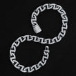 Load image into Gallery viewer, Iced Buckle Link Chain (12mm) in White Gold
