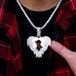Load image into Gallery viewer, Diamond Custom Heart Shape Memorial Photo Picture Pendant In White Yellow Rose Gold DRMD Jewelry