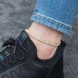 Load image into Gallery viewer, 5mm Baguette Tennis Anklet in Yellow Gold