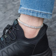 Load image into Gallery viewer, 5mm Baguette Tennis Anklet in White Gold