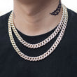 Load image into Gallery viewer, Women's Diamond Cuban Link Choker (10mm) in Yellow Gold DRMD Jewelry