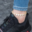 Load image into Gallery viewer, Clustered Heart Tennis Anklet (10mm) in Yellow Gold