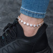 Load image into Gallery viewer, Clustered Heart Tennis Anklet (10mm) in Rose Gold