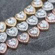 Load image into Gallery viewer, 10mm Heart Clustered Tennis Necklace in Rose Gold