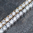 Load image into Gallery viewer, 3mm Women's Round Cut Tennis Anklet in White Gold