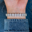 Load image into Gallery viewer, 8mm Square Baguette Tennis Bracelet in White Gold