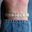 Load image into Gallery viewer, 8mm Square Baguette Tennis Bracelet in Yellow Gold