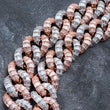 Load image into Gallery viewer, Two-Tone Diamond Square Baguette Cuban Link Necklace (19mm) in Rose/White Gold