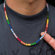 Load image into Gallery viewer, Seven-color Stones Tennis Chain (5mm) in Yellow Gold