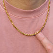 Load image into Gallery viewer, Gold Square Pearl Chain 4mm