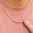 Load image into Gallery viewer, Gold Rope Chain 4mm